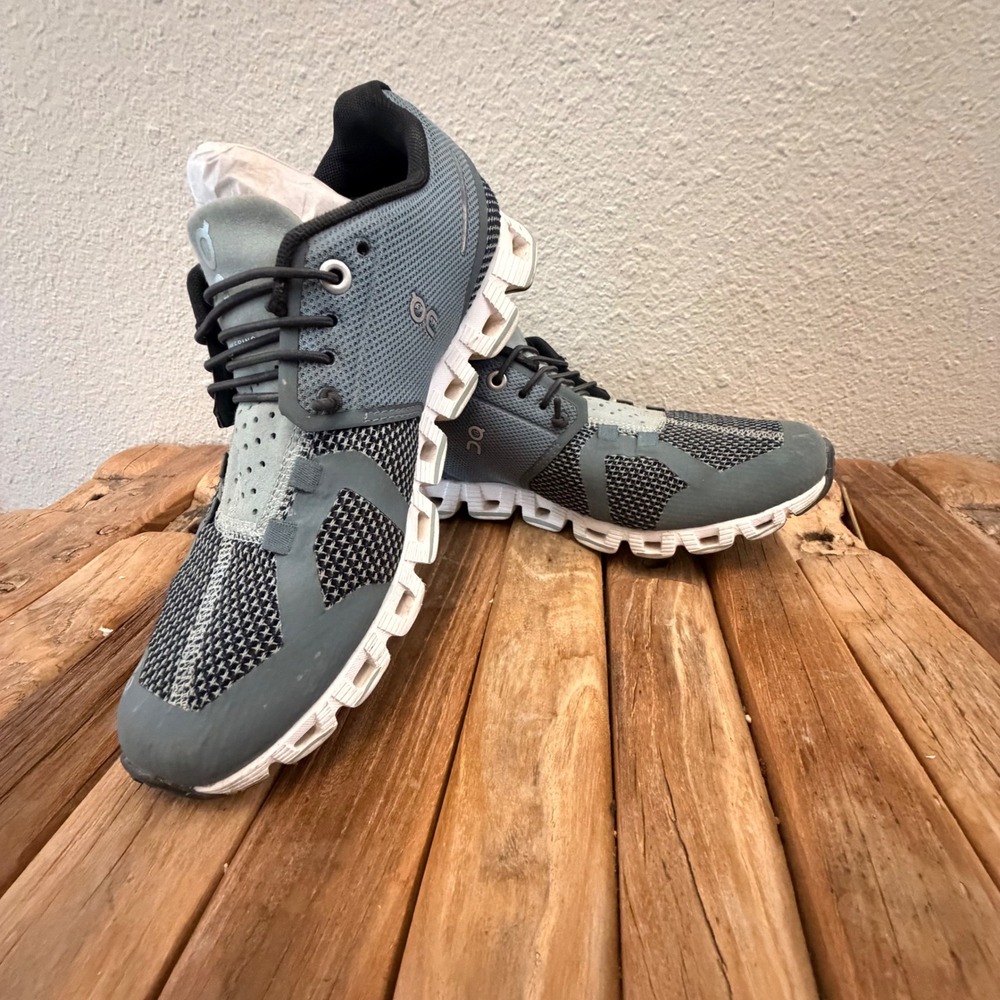 On Cloud Running Shoes Size 6.5 Grey Black CloudTec Sneakers 19.99197